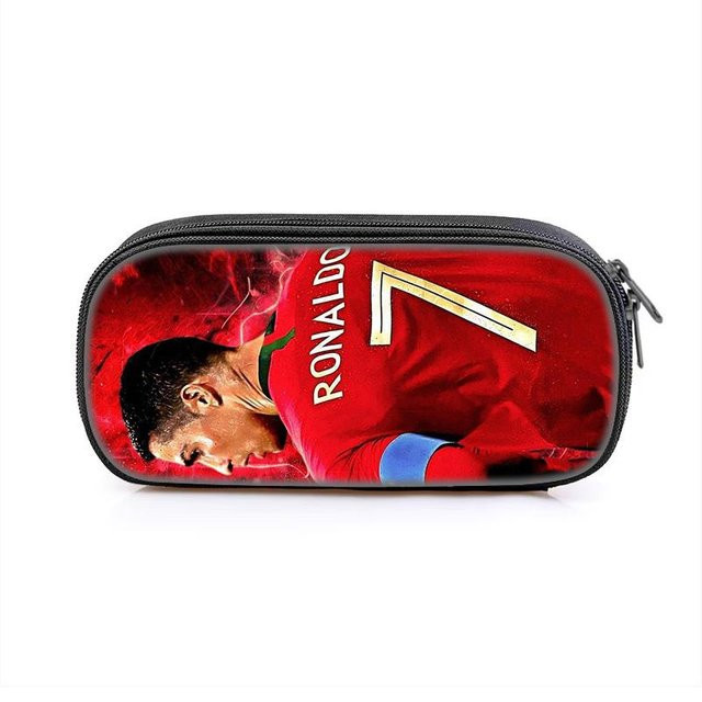Fancy Style Studio Ronaldo Federmäppchen für Jungen und Mädchen mit Fußballstar Motiv in Rot - Bild 1