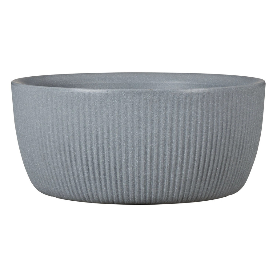 Scheurich Pflanzschale Linetto mit Rillenprofil in Stony Grey, Durchmesser: 38,6 cm, Höhe: 17,1 cm - Bild 2