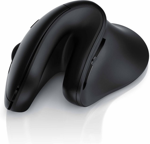 CSL Ergonomische Vertikal Maus mit Bluetooth und 2,4 GHz Funk, Kabellose Optische Maus in Schwarz - Bild 1