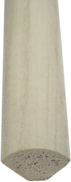 Döllken Profiles Viertelstab Esche Grau aus Kunststoff, Durchmesser: 12 mm, Länge: 2000 mm - Bild 1