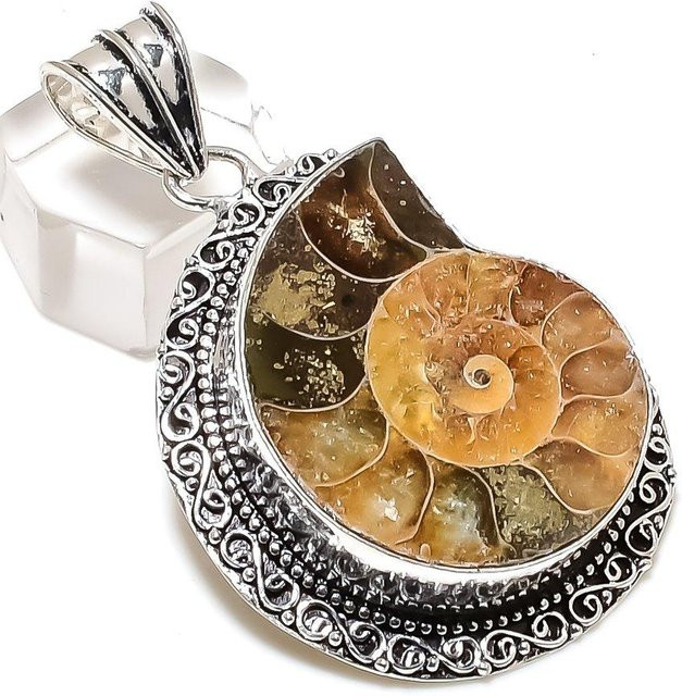 Manju Jewels Paradise Anhänger, Ammonit Fossil, 925 Silber, Damen - Bild 1