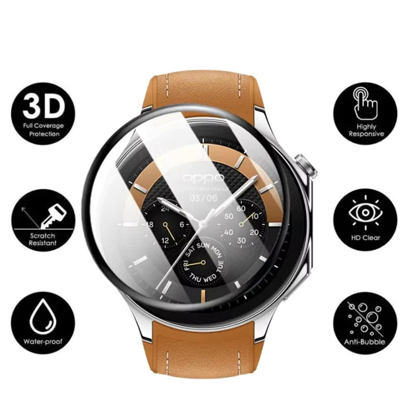 3D Schutzfilm für OPPO Watch X Smartwatch Screen Protector mit vollständiger Abdeckung, transparent - Bild 5