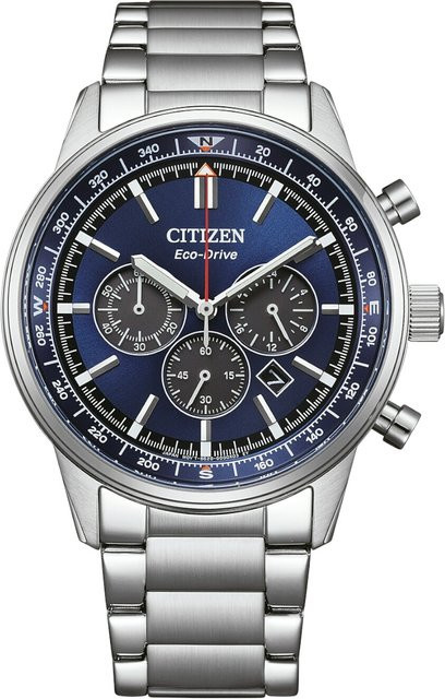 Citizen Chronograph, Solar, Edelstahl, Blau, 42 mm, Herren - Bild 1