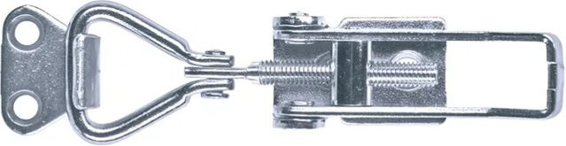 Goebel 10 Exzenterverschlüsse 702S aus verzinktem Stahl in Silber inklusive Gegenhaken für Kistenverschlüsse und Verriegelungen - Bild 1