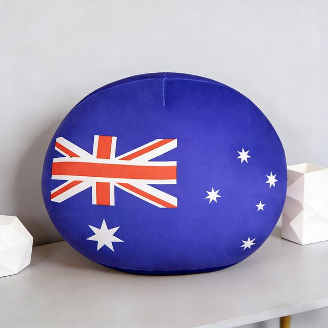 Yiran toy Polandball Countryballs Plüsch Blume Kissen, weiches Stofftier Kissen für Sofa und Deko, Blau, Durchmesser: 50 cm - Bild 1