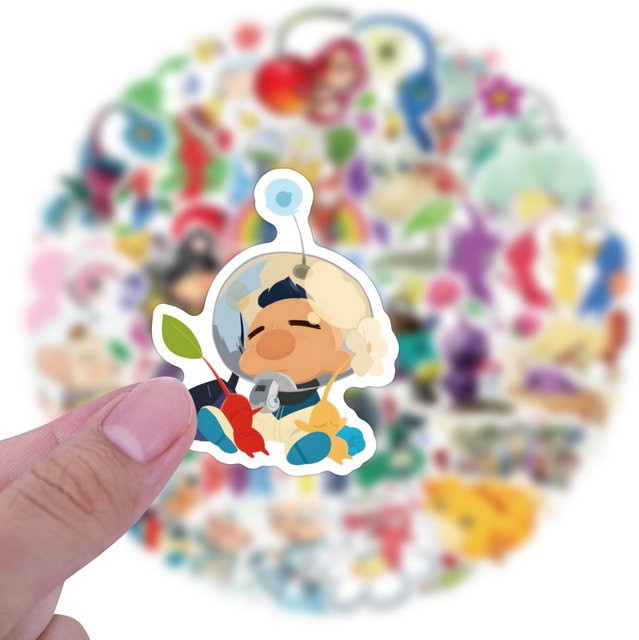 FANLU Pikmin Cartoon Aufkleber Set, bunte Motiv-Aufkleber für Laptop, Telefon und Gepäck - Bild 1