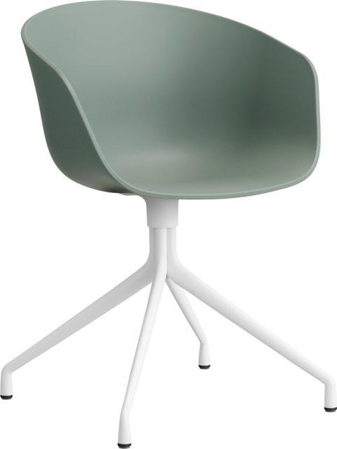 HAY About A Chair AAC 20 Drehstuhl mit Armlehnen in Grün aus Kunststoff und Aluminium - Bild 1