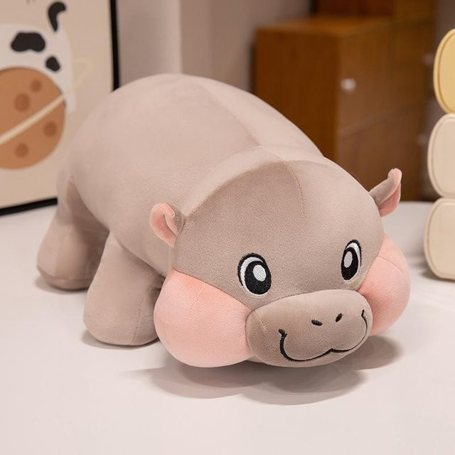 Yiran toy Flusspferd Stofftier, Plüsch, Grau, 30cm - Bild 1