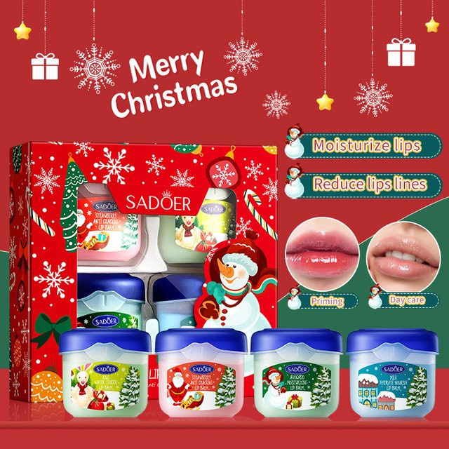 SADOER Lip Balm, 3/4 Stück Set, glänzend, Unisex - Bild 1