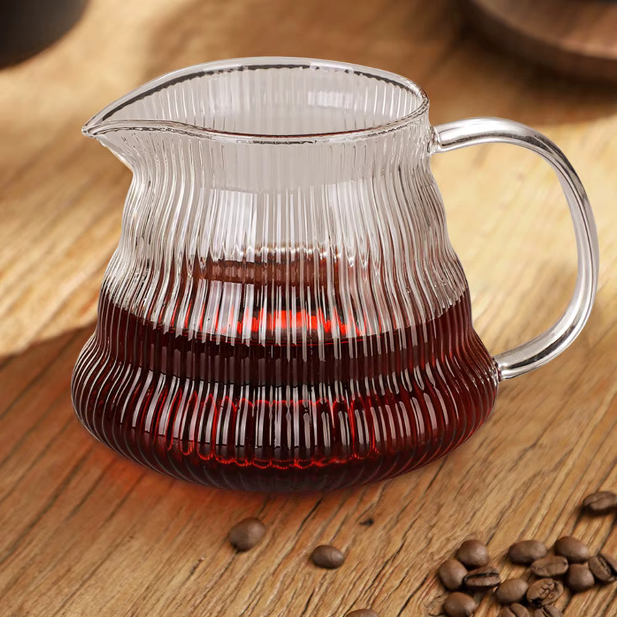 MYVIT Kaffeekaraffe in Wolkenform aus Klarglas mit Deckel, 600 ml, transparent - Bild 3