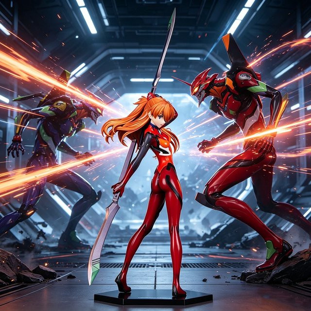 Bandai Evangelion Asuka Langley Soryu, Anime-Figur, Modell Statue, 26cm - Bild 1