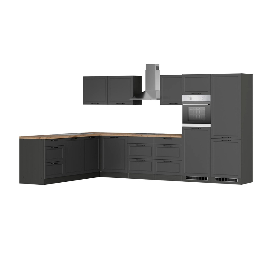 Held Winkelküche Kempten in Landhaus Optik, Grau/Graphit, Breite: 360 cm - Bild 2