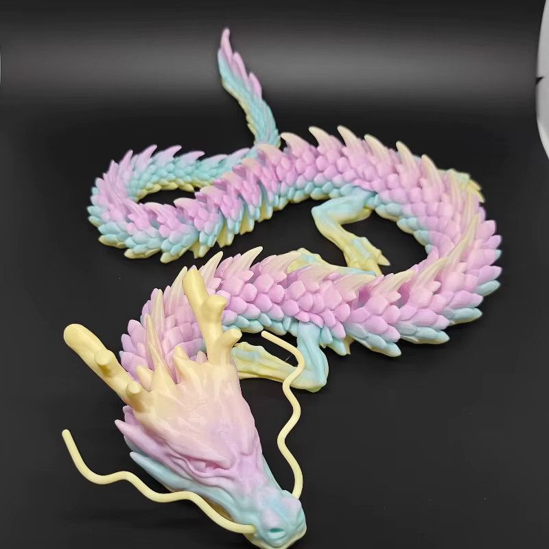 Jiahomily 3D-gedruckter Edelstein-Drache als bewegliches Zappelspielzeug in Multicolor, ideal als Geschenk für Kinder - Bild 3