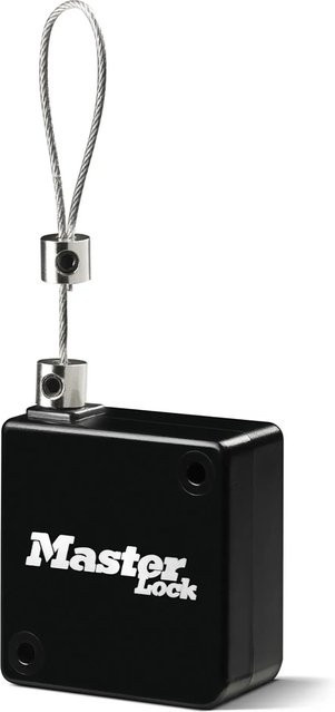 Master Lock Schlüssel-Kabel 5490EURD für Schlüsseltresore aus Edelstahl, Farbe: Silber/Schwarz, Länge: 91 cm - Bild 1