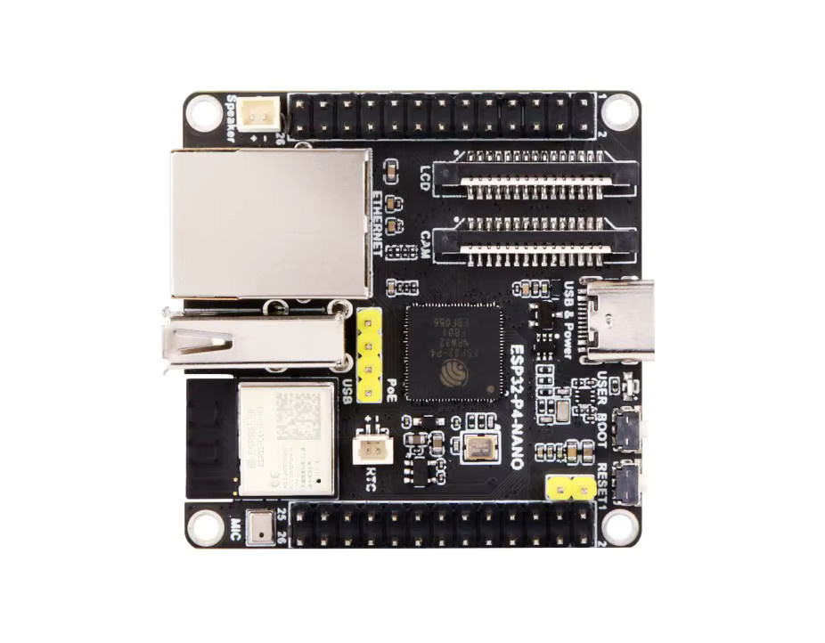 Waveshare ESP32-P4-NANO RISC-V MCU mit Bluetooth 5/BLE, Wi-Fi 6, 32 MB PSRAM, 16 MB Flash und MIPI CSI Kameraschnittstelle in Schwarz - Bild 4