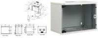 Digitus SoHo Wandschrank Compact-Serie 19 Zoll 7 HE, Farbe Grau - Bild 2