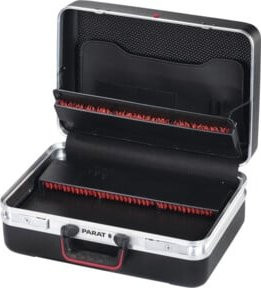 Parat X-ABS Werkzeugkoffer mit Bodenschale, 2 Werkzeugtafeln und TSA-Schlössern, Typ 1, Schwarz, Aluminium - Bild 1