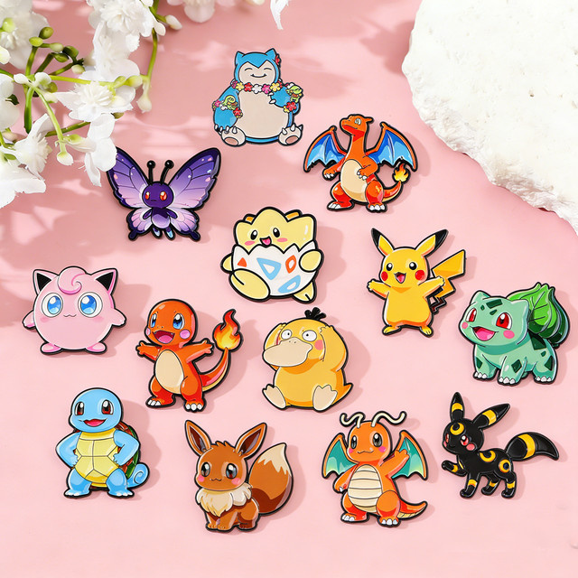 Bandai Pokemon Anime Monster Emaille-Pins, 7-teiliges Set - Bild 1