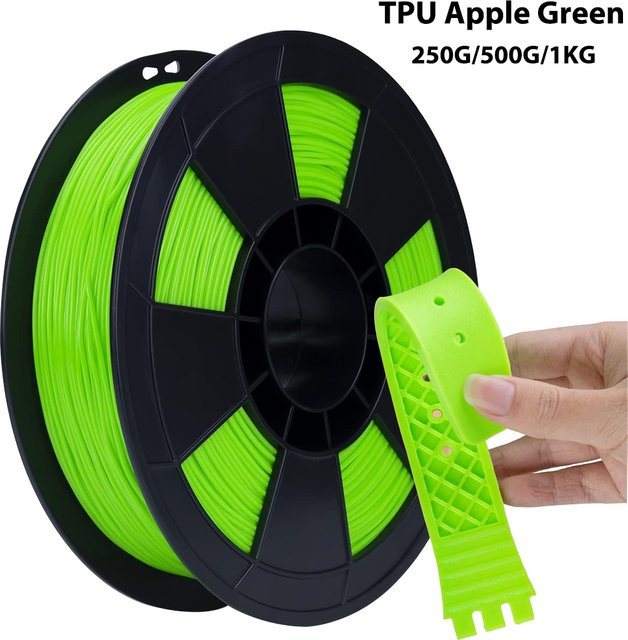 3D Maliang TPU Filament Elastisch 1,75mm Apfelgrün für FDM 3D-Drucker - Bild 1