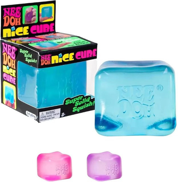 Nee Doh Nice Ice Baby, Knet-Quetsch-Stressabbau-Spielzeug, weicher durchscheinender Würfel, Fidget-Spielzeug - Bild 1