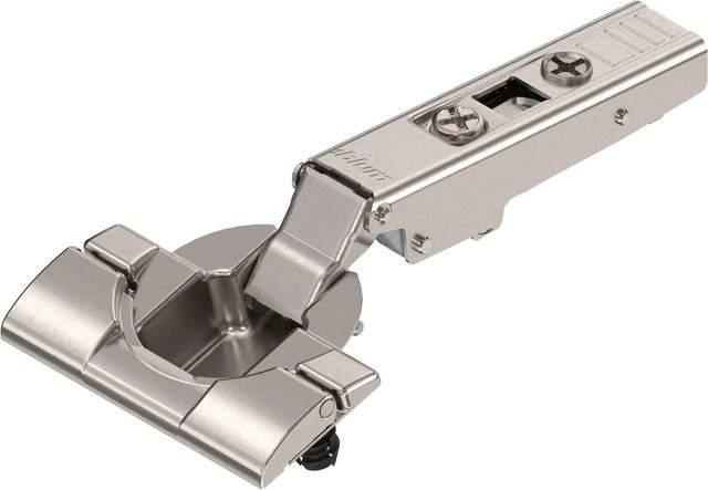Blum Clip Top Scharnier 110 Grad Gerade mit Feder und Inserta, vernickelt in Silber - Bild 1
