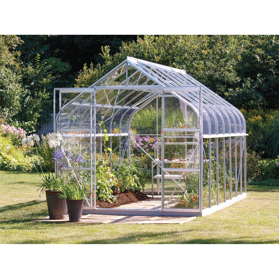 Vitavia Gewächshaus Diana 11500 mit Glockendach und Doppelschiebetür, silber, 11,5 m² - Bild 4