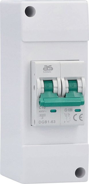 Schwabe LS-Sicherungsautomat C10A 2-polig 230 V 10 A MCB - Bild 1