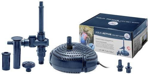 FIAP Aqua Active Mini SET 3000 Springbrunnenpumpe in Schwarz mit 3000 l/h Wasserdurchfluss - Bild 1