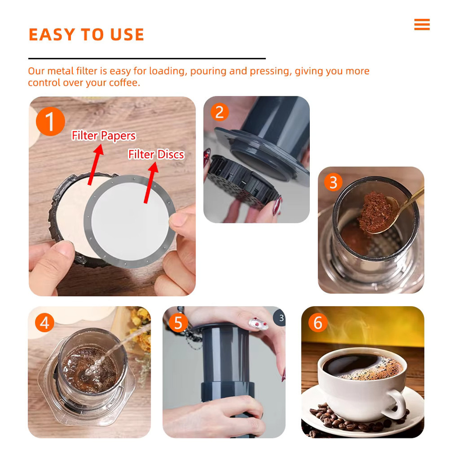 Dalinwell Espresso-Siebscheibe aus Edelstahl mit Einweg-Kaffeefilterpapier, silber, rund, kompatibel mit AeroPress Kaffeemaschinen - Bild 5