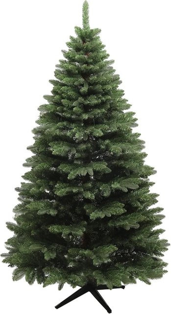 HOMCOM Weihnachtsbaum aus Kunststoff und Metall in Grün, Höhe: 180 cm, Breite: 120 cm - Bild 1