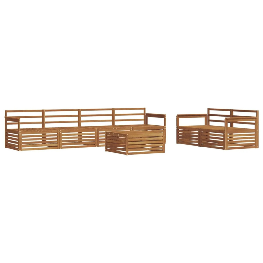 vidaXL Outdoor-Sofagarnitur 7-teilig aus Akazienholz in Braun - Bild 2