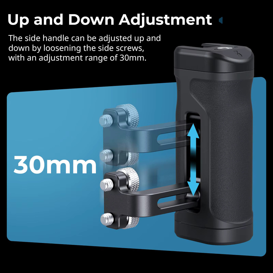 SmallRig Mini-Seitengriff-Set mit NATO-Klemmgriff und 1/4 Zoll-20 Gewindelöchern in Schwarz für Sony und DSLR-Kamerakäfige 5532 - Bild 3