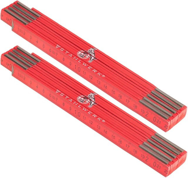 STAHLWERK Zollstock 1 FC Köln Edition 2er Set Gliedermaßstab aus Holz in Rot, Länge: 2 m - Bild 1