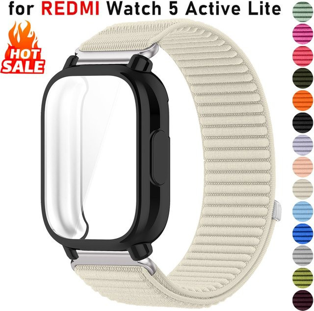 FancyWrist Uhrenarmband Nylon, beige, Xiaomi Redmi Watch 5 Active, Redmi Watch 5 Lite - Bild 1