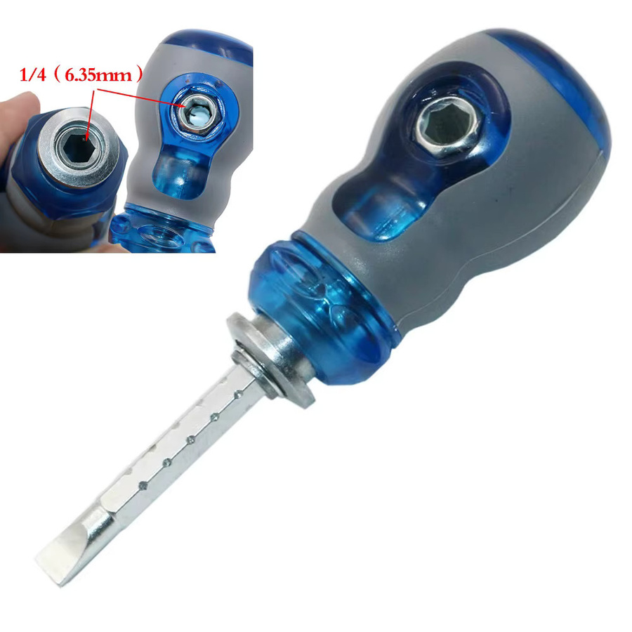 VIBRATITE Mini Dual Purpose Schraubendreher aus Chrom-Vanadium-Stahl in Silber - Bild 2