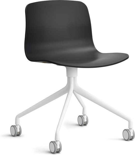 HAY About A Chair AAC 14 Drehstuhl in Schwarz mit Rollen und mattem Finish - Bild 1