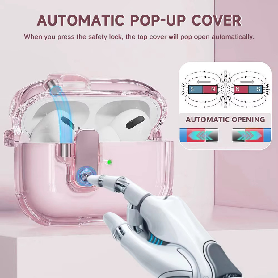 Transparente Schutzhülle aus weichem TPU mit automatischer Pop-up-Funktion für Apple AirPods 4, AirPods Pro 3, 2 und 1 - Bild 1