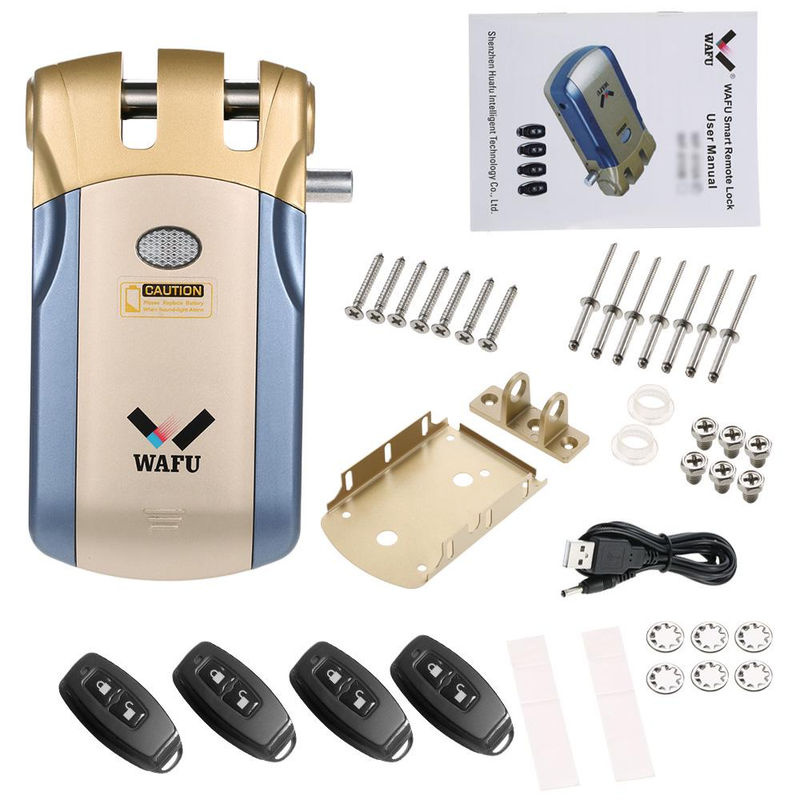 WAFU HF-018W WiFi Intelligentes Elektronisches Türschloss aus Zinklegierung mit Fernbedienung in Silber/Blau - Bild 5