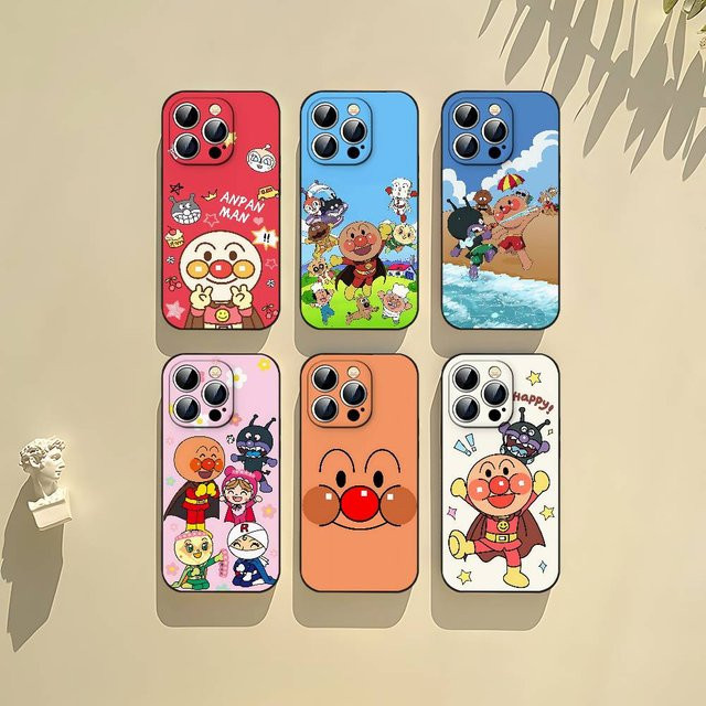 Anime A-Anpanman Handyhülle in Schwarz passend für iPhone Modelle - Bild 1