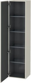 Duravit L-Cube Hochschrank Taupe Matt mit Glastür und Regalböden, B/T/H: 40 x 36,3 x 176 cm - Bild 1