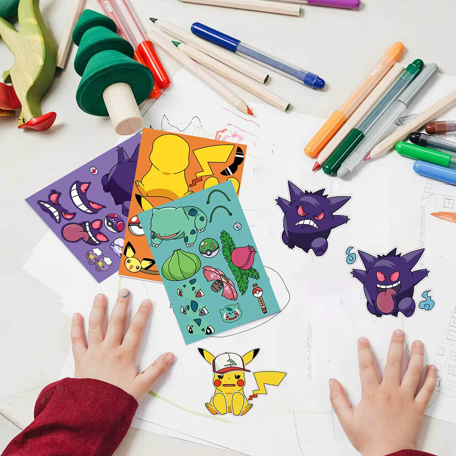 TAKARA TOMY Pokémon Pikachu Gengar Puzzle Aufkleber, Bunt / Mehrfarbig - Bild 3