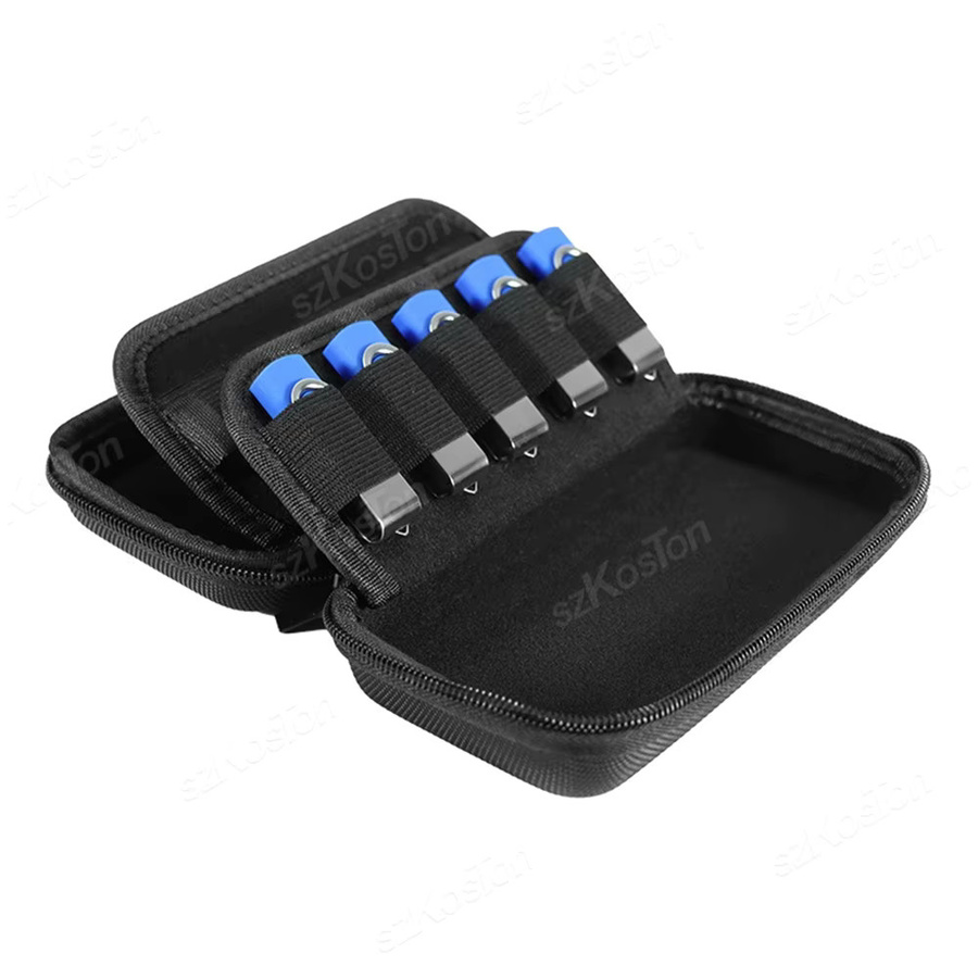 Ouliluye USB-Stick Aufbewahrungskoffer in Schwarz, staubdichter und stoßfester Organizer für elektronisches Zubehör - Bild 3