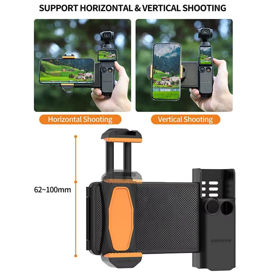 DJI Telefonhalter-Set und Mini-Verlängerungsstange mit Stativ für Osmo Pocket 3/4 in Schwarz - Bild 4