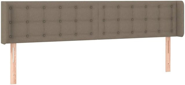 vidaXL LED Kopfteil in Taupe mit USB-Ladeanschluss und integrierter Beleuchtung, B: 163 cm, H: 88 cm, T: 16 cm - Bild 1