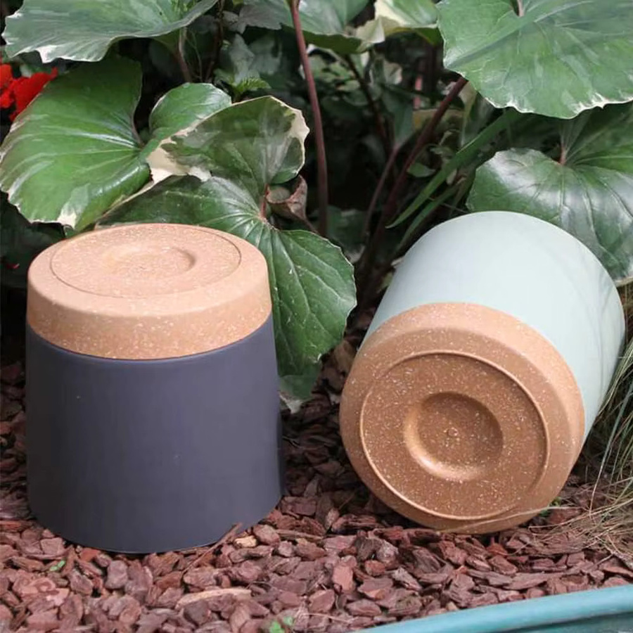 Große Kunststoff-Pflanzentöpfe in Weiß für Zimmer- und Gartenpflanzen mit Drainage - Bild 3