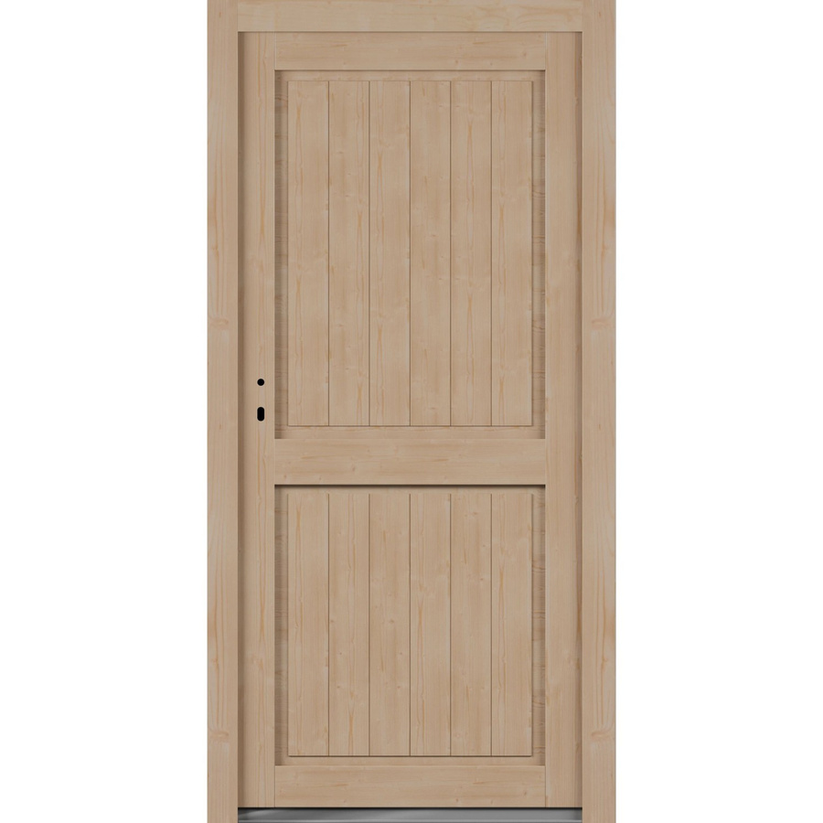 Roro Nebeneingangstür OHE 1003 Fichte in Braun und Beige, B/H: 88 x 198 cm, DIN Links - Bild 2