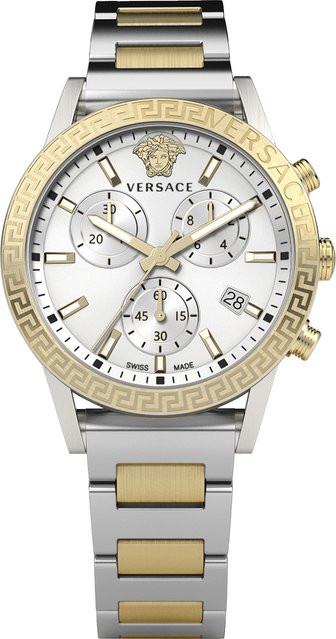 Versace Chronograph, Quarz, Edelstahl, Silber, 40 mm, Damen - Bild 1