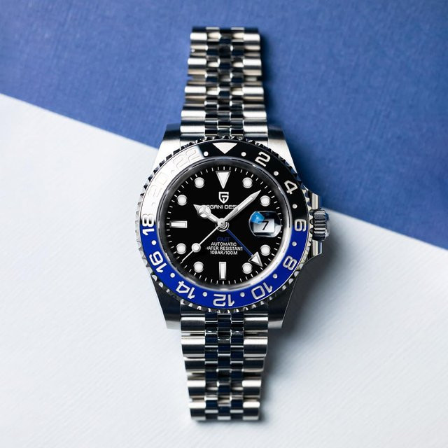 PAGANI DESIGN Armbanduhr GMT, Automatik, Edelstahl, Keramik, Saphirglas, Herren - Bild 1