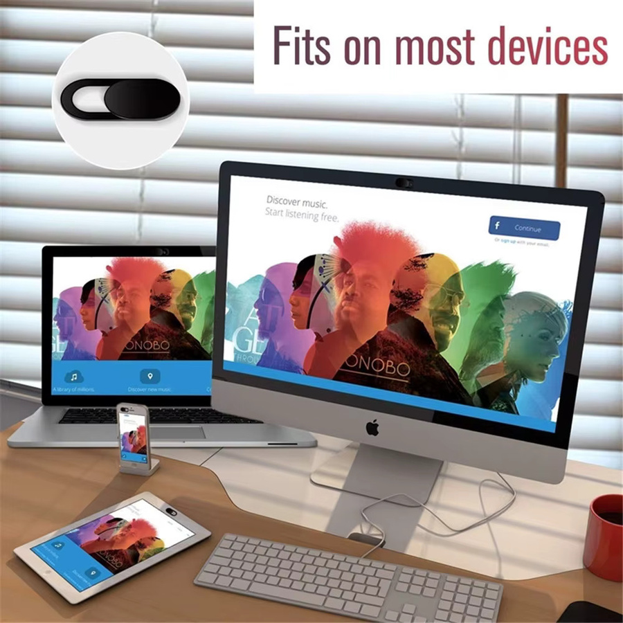 Webcam Abdeckung für Laptop und Smartphone als Privacy Slider zum Schutz der Kamera in Schwarz - Bild 6