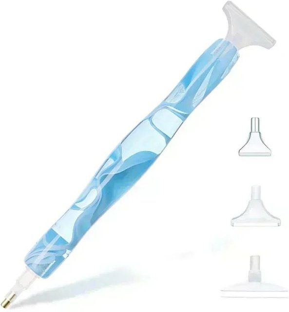 Love Home Garden 5D DIY Diamantstift Set mit 5 multifunktionalen Punktbohrer-Stiftköpfen aus Harz in Blau, Pink, Grün und Orange - Bild 1
